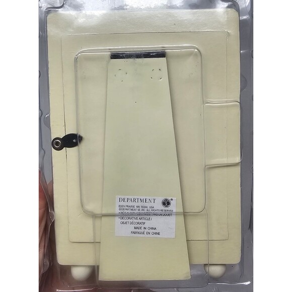 Vintage Department 56 Porcelain Snowbabies 4x6 Picture Frame Super Birthday 7" - Picture 3 of 10